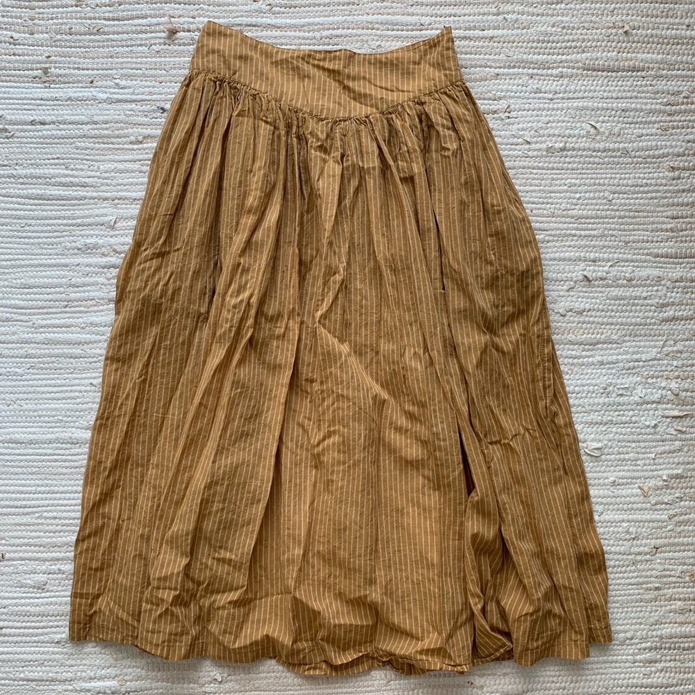 Urban Outfitters Sunflower Gold Striped Midi/Maxi Skirt